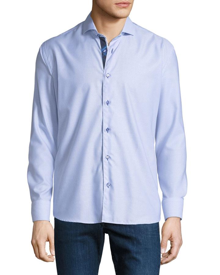 Men's Shaped-fit Diagonal-poplin