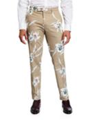 Men's Floral-print Cotton Pants