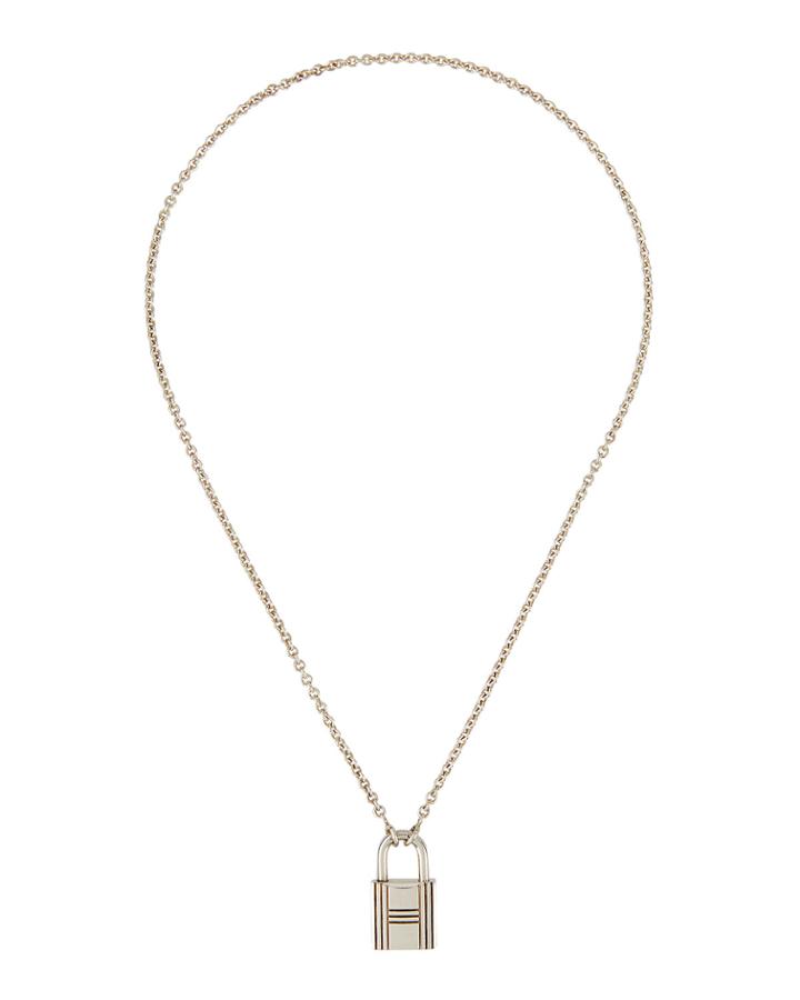 Estate Padlock Pendant Necklace
