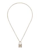 Estate Padlock Pendant Necklace