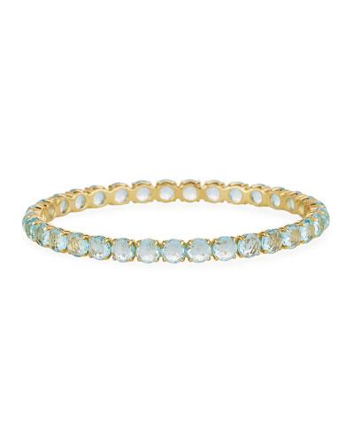 18k Gold Lollipop All-around Bangle Bracelet In Blue Topaz
