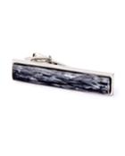 Marbled Tie Bar, Black/white