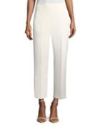 Tailored Straight-leg Crepe Pants