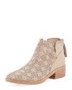 Perforated Nubuck Notched Booties