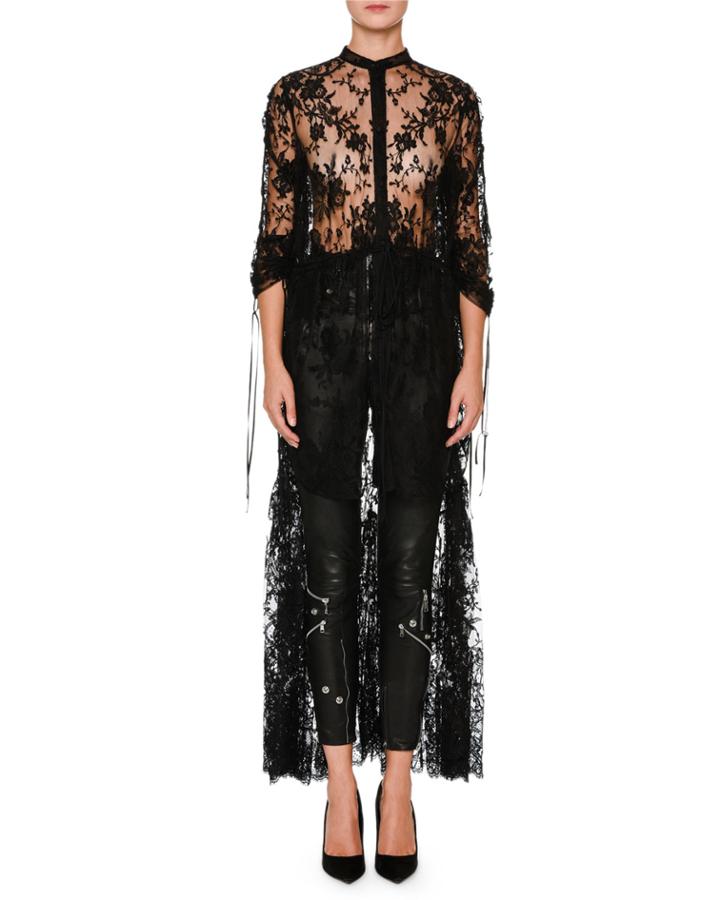 Sheer High-low Drawstring Sarabande