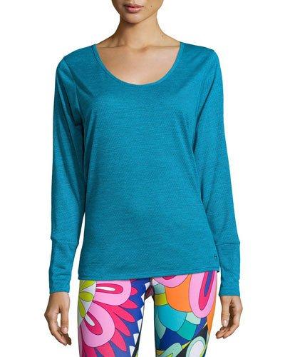 Textured Dolman Cutout Top