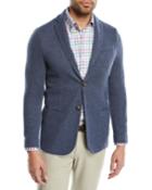 Crown Cashmere Knit Two-button Blazer