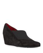 Tato Shimmery Suede Asymmetric Cut Flats