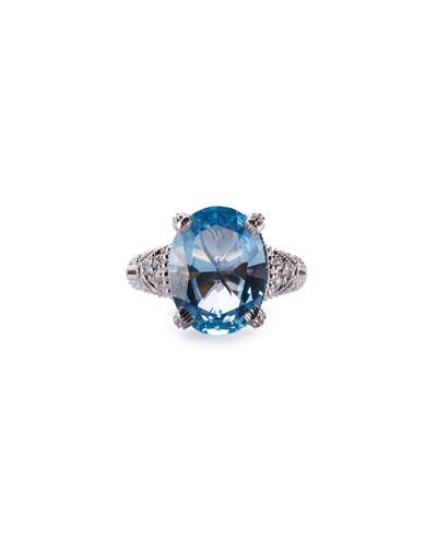 Estate Blue Topaz & Sapphire Cocktail Ring