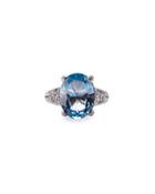 Estate Blue Topaz & Sapphire Cocktail Ring