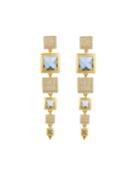 Ocean Azure Linear Drop Earrings