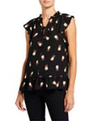 Pineapple Printed Ruffle Top