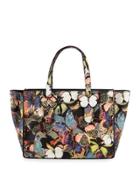 Large Butterfly Leather Tote Bag
