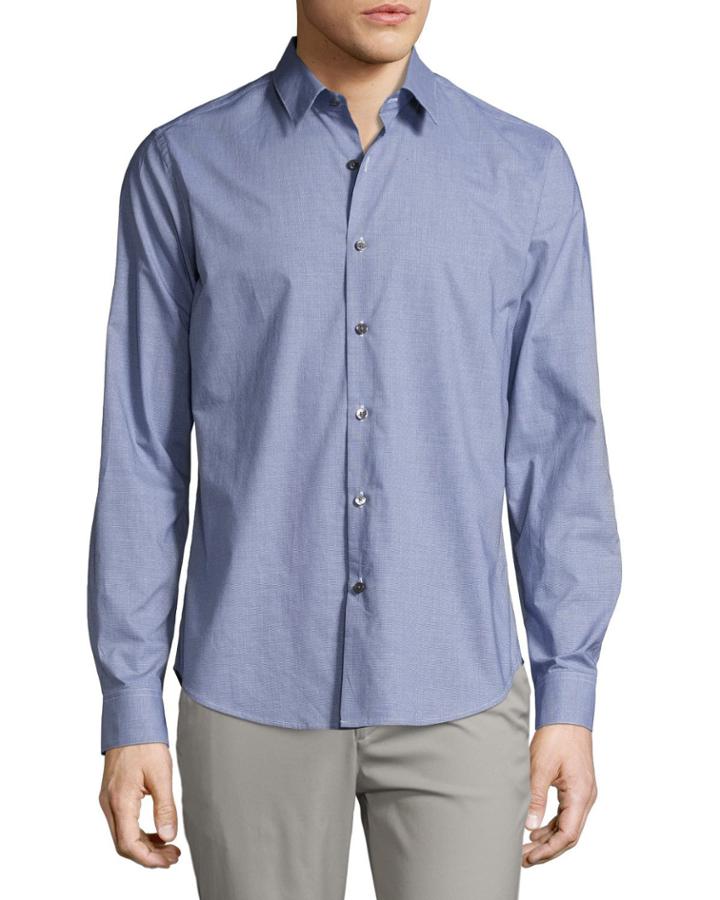 Sylvain Gingham Dobby Slim