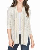 Relaxed Slub Cardigan, Natural