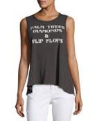 Palm Trees Diamonds Relaxed Tank