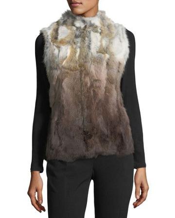 Ombre Rabbit Fur Vest