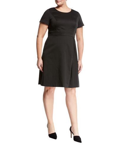 Joy Short-sleeve Peplum Dress,