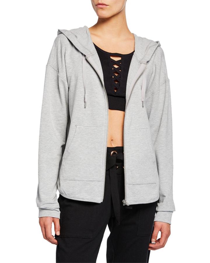 Racerback Cutout Hooded Jacket
