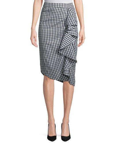 Cascading-ruffled Gingham