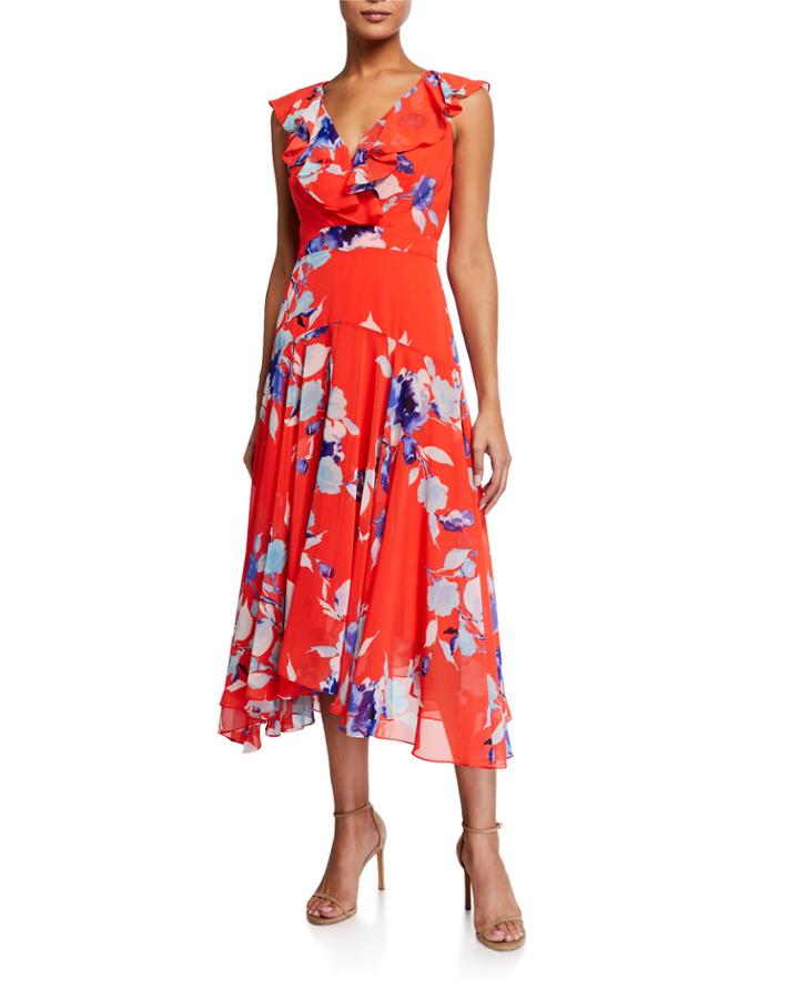 Floral Ruffle Sleeveless