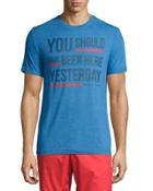 Graphic-print Jersey Tee, Deep Water