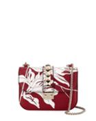 Floral-print Leather Rockstud