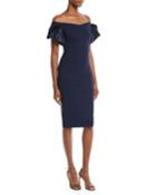 Eunice Off-the-shoulder Puff-sleeve Dress