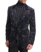 Shelton Base Floral Velvet Dinner Jacket