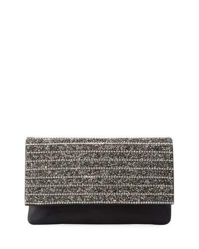 Mariah Crystal-embellished Clutch Bag, Black