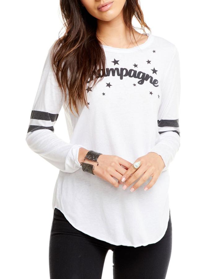 Champagne Long-sleeve Graphic Tee