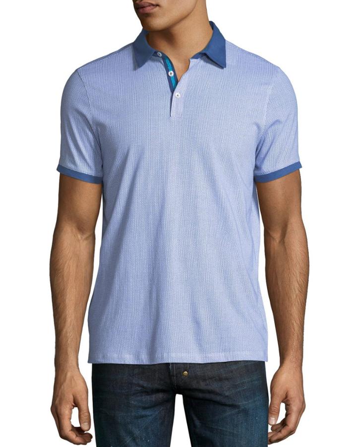Mini-oval Print Jersey Polo