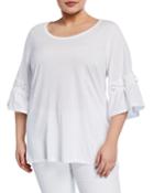 Pull Size Bell Sleeve Shirt W