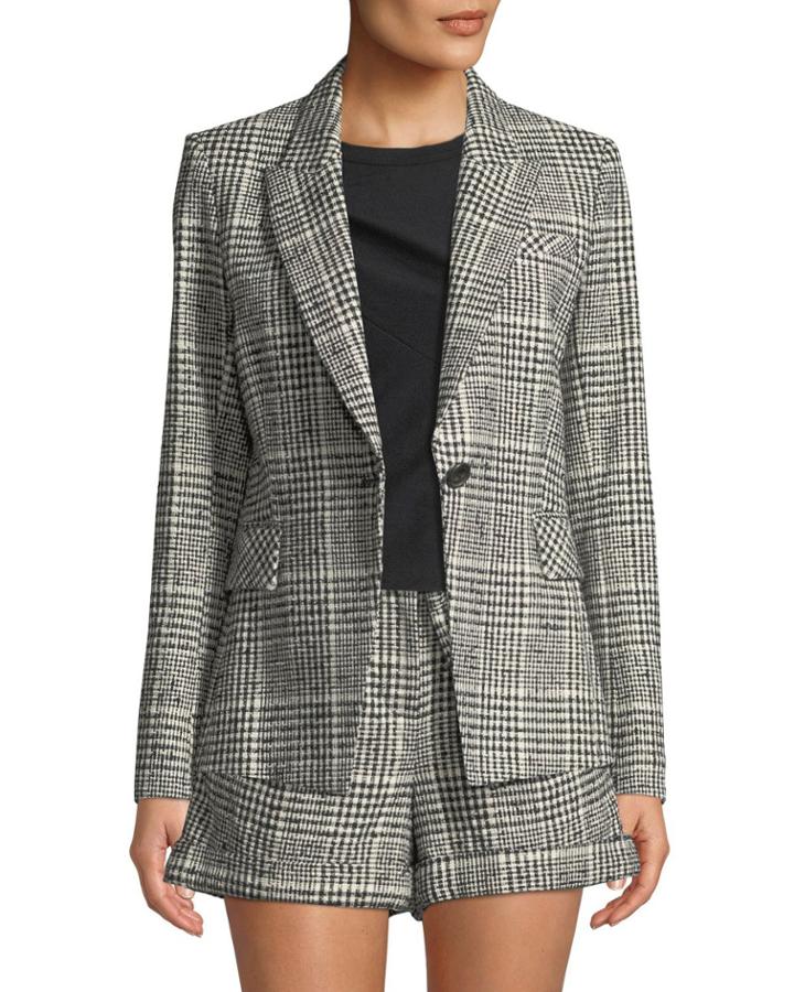 Rhett Plaid Single-button Dickey Jacket