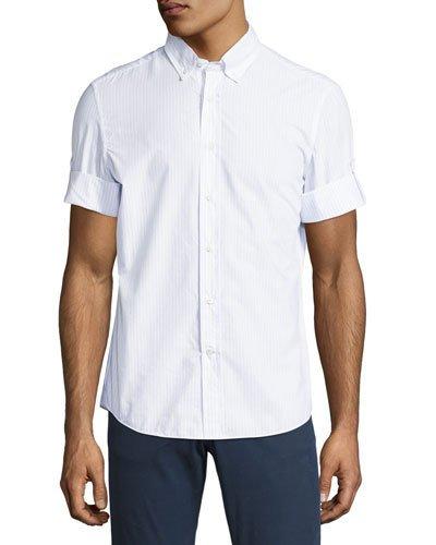 Short-sleeve Checked Poplin