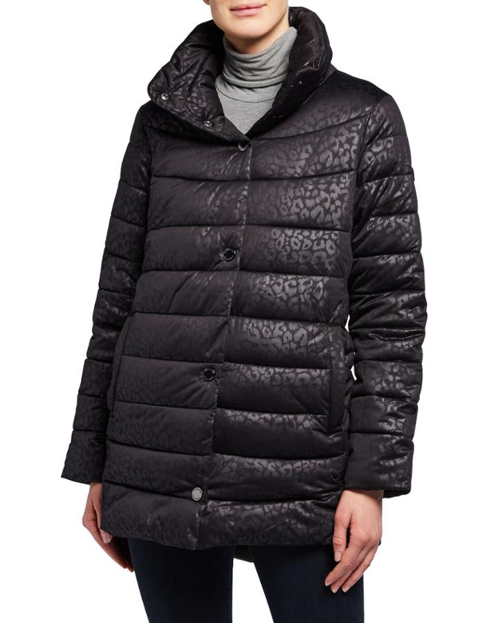 Leopard Tonal Puff Jacket