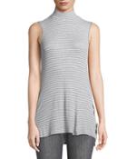 Mock-neck Lace-through