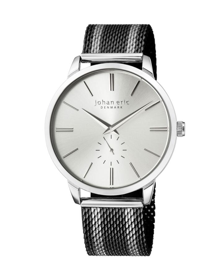 Men's Kolding Watch W/ Mesh Strap, Black/silvertone