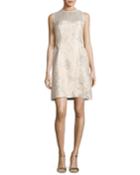 Winny Sleeveless Textured Dress, Gold