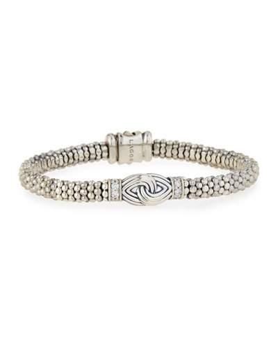 Diamonds & Caviar Square Knot Bracelet,