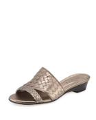 Gabri Woven Leather Slide