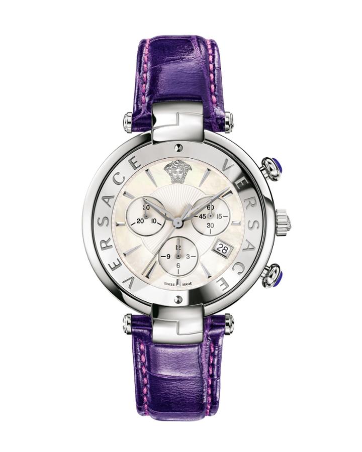 Revive 41mm Chronograph Date Watch With Croc-print