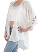 Agate Silk Crepe Kimono With