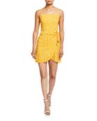 Printed Tie-waist Spaghetti-strap Dress