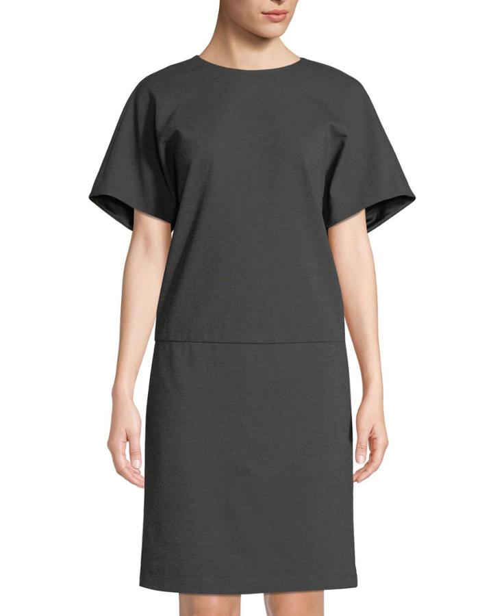 Bloussant Short-sleeve Dress