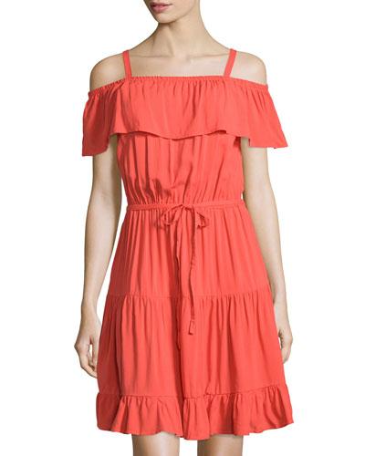 Off-the-shoulder Flounce Dress,