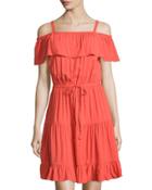 Off-the-shoulder Flounce Dress,