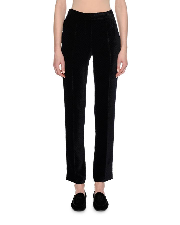 Fantasia Velvet Straight-leg Pants