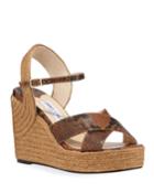 Dellena Snake-print Espadrilles