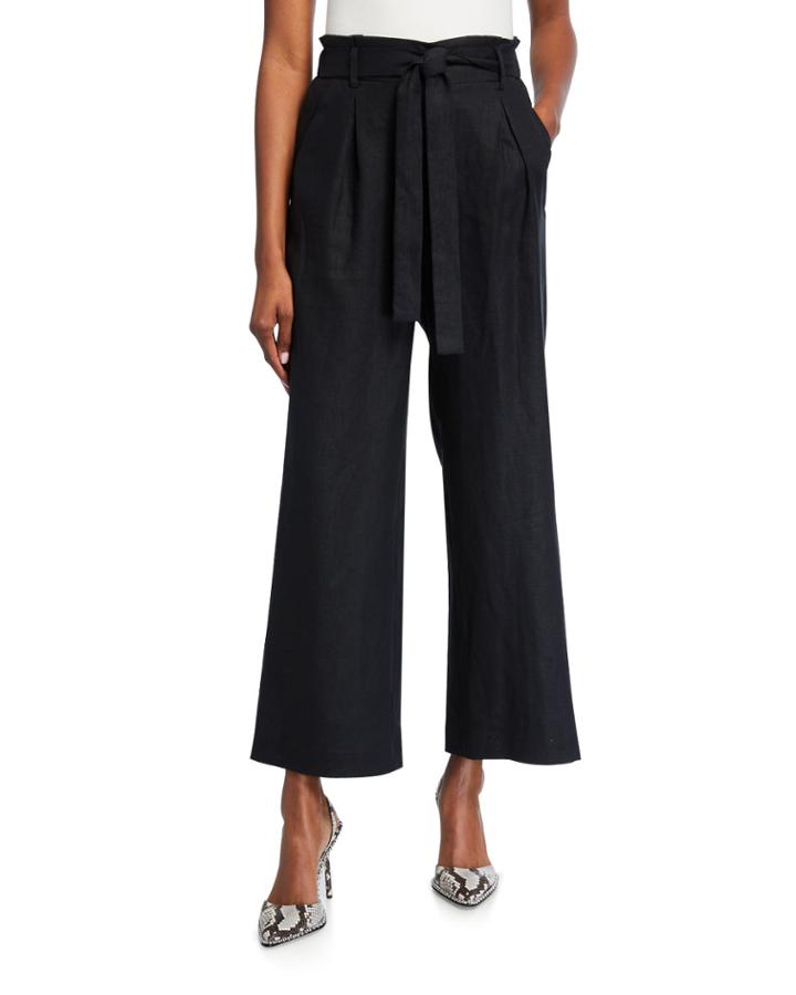 Paperbag-waist Wide-leg